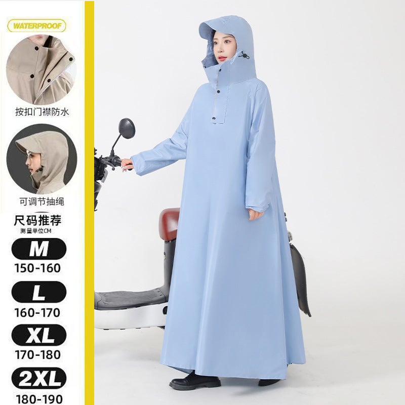 Raincoat, Electric Vehicle Raincoat, Full-Body Integrated Motorcycle Raincoat, Thickened Raincoat, Cycling Electric Vehicle Poncho - Image 1